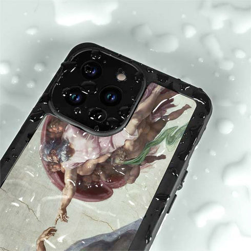Creation of Adam by Michelangelo iPhone 15 Pro Waterproof Case